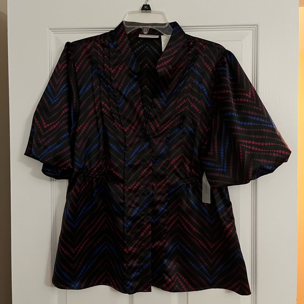 Stylish Black and Red Women's Top